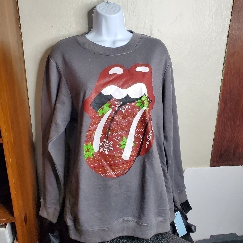 The Rolling Stones Long Sleeve Holiday Graphic Sweatshirt Size XL New